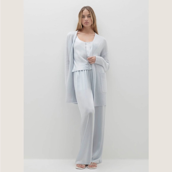 NEW NakedCashmere Tory Cashmere Open Cardigan Cloud - Picture 3 of 12